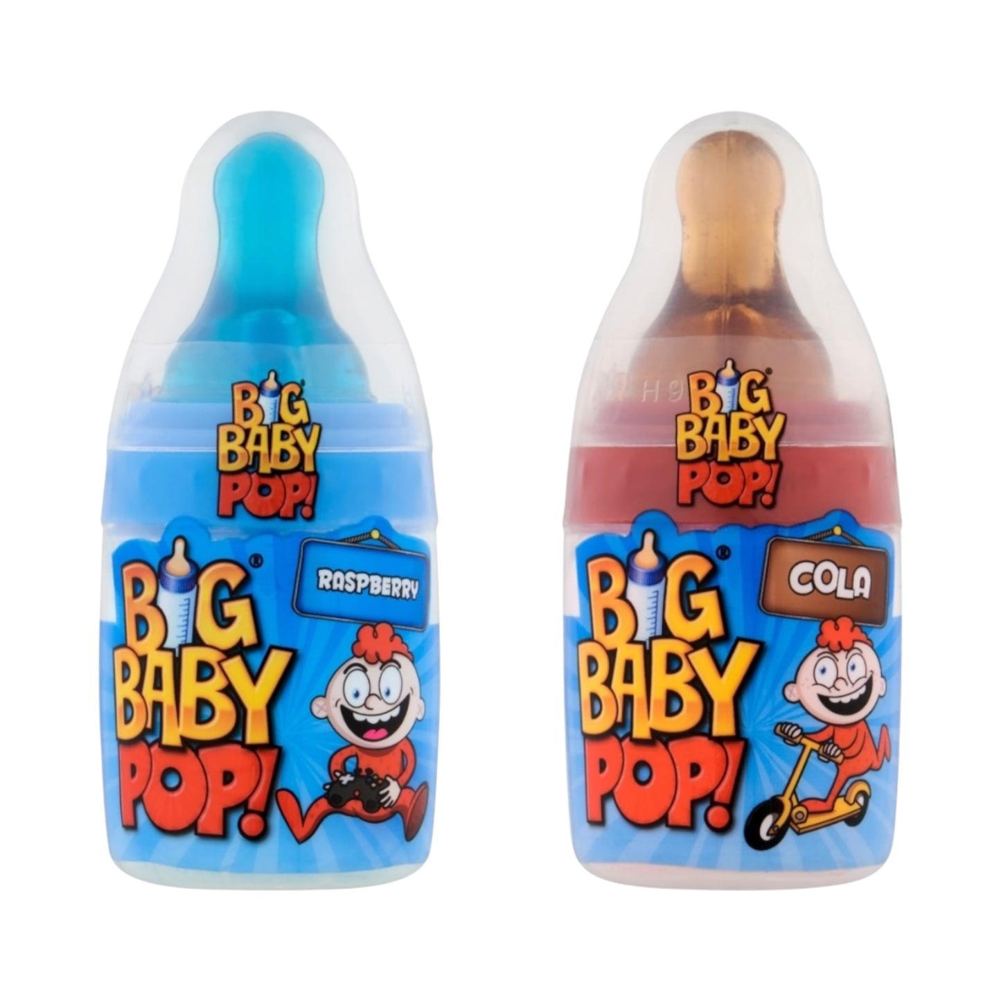Bazooka Big Baby Pop Cola or Raspberry- 32g