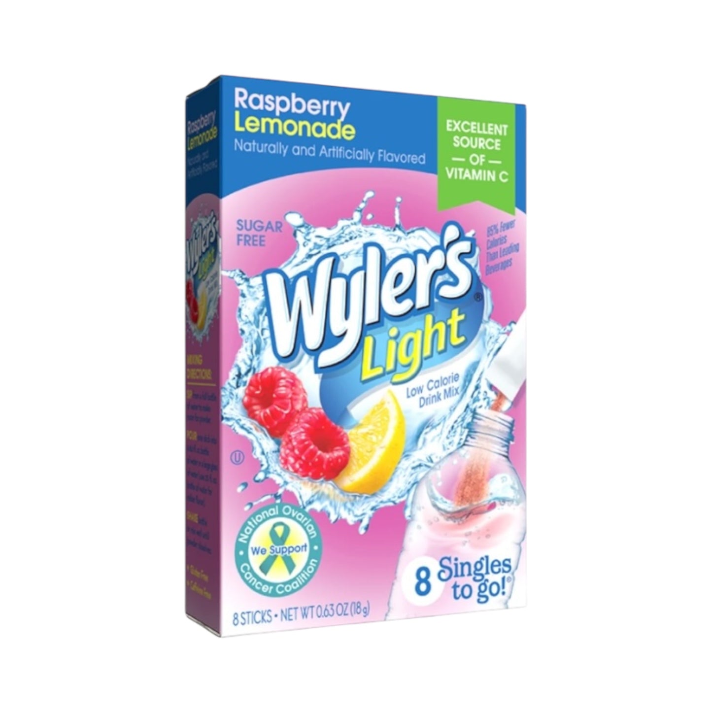 Wyler's Light Singles To Go Raspberry Lemonade 8-Pack - 0.63oz (18g)