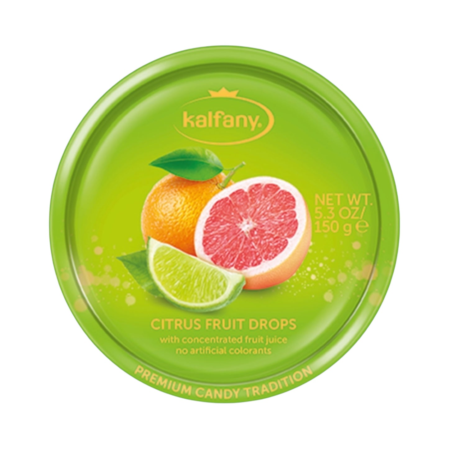 Kalfany Citrus Fruit Drops Tin - 150g
