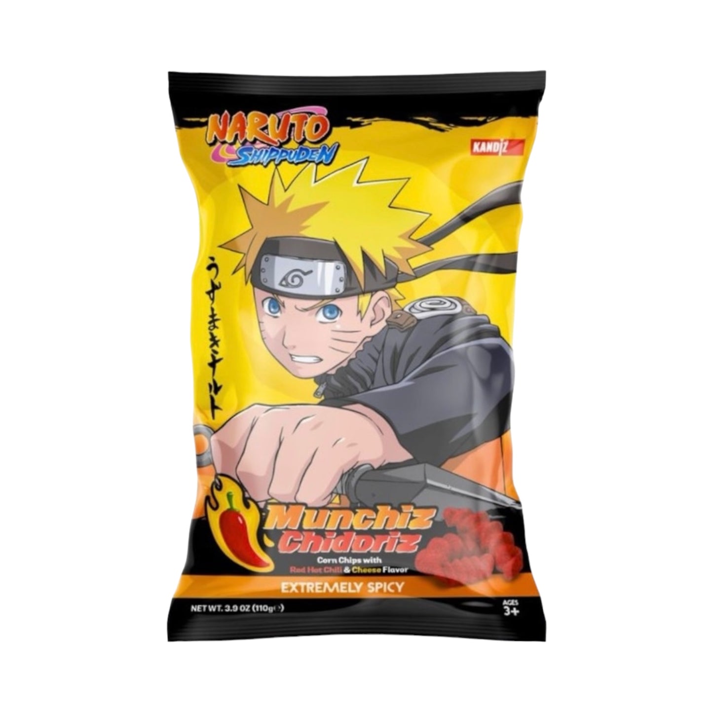 Naruto Munchiz Chidoriz Red Hot Chilli & Cheese - 3.9oz (110g)