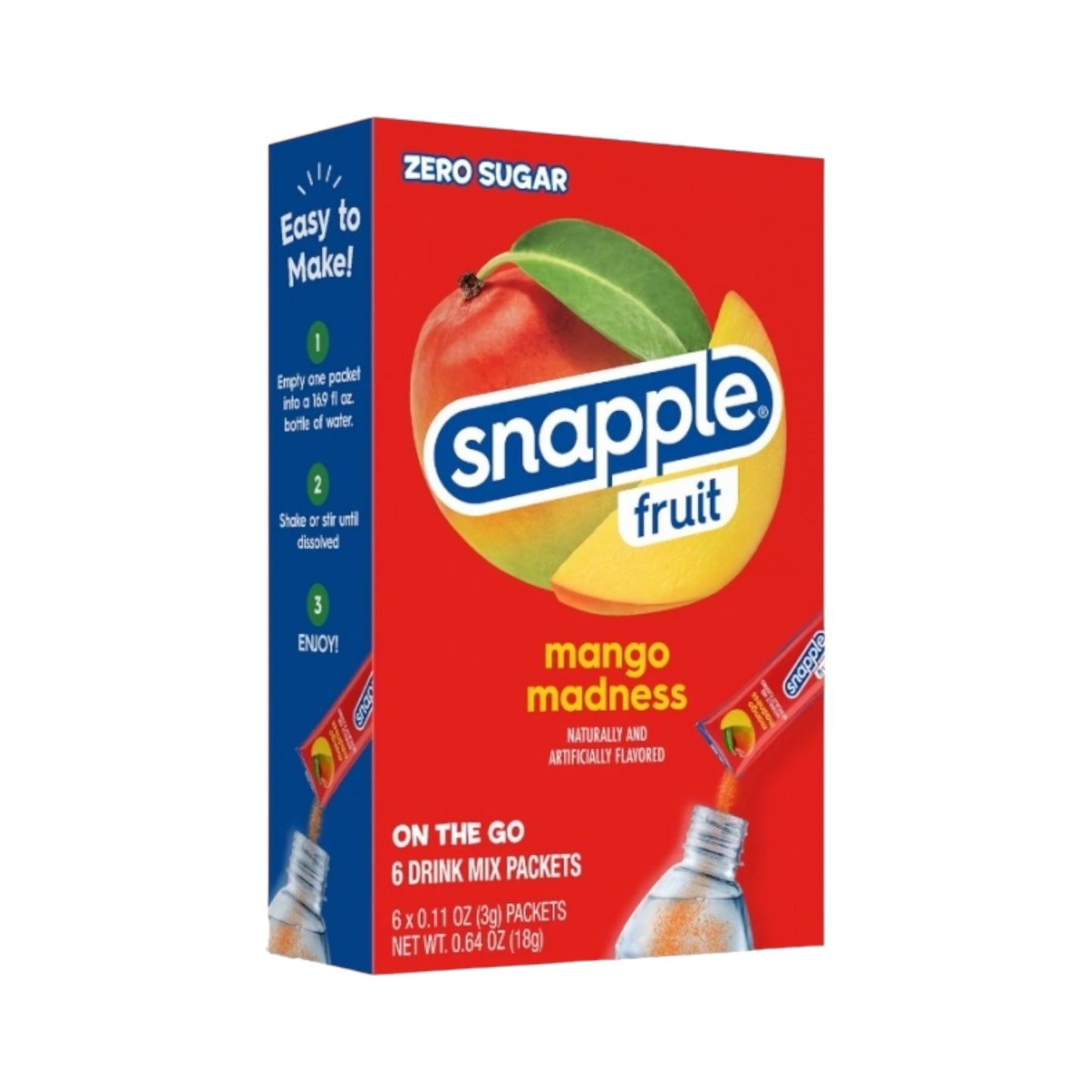 Snapple Fruit Singles To Go! Mango Madness - 0.64oz (18g