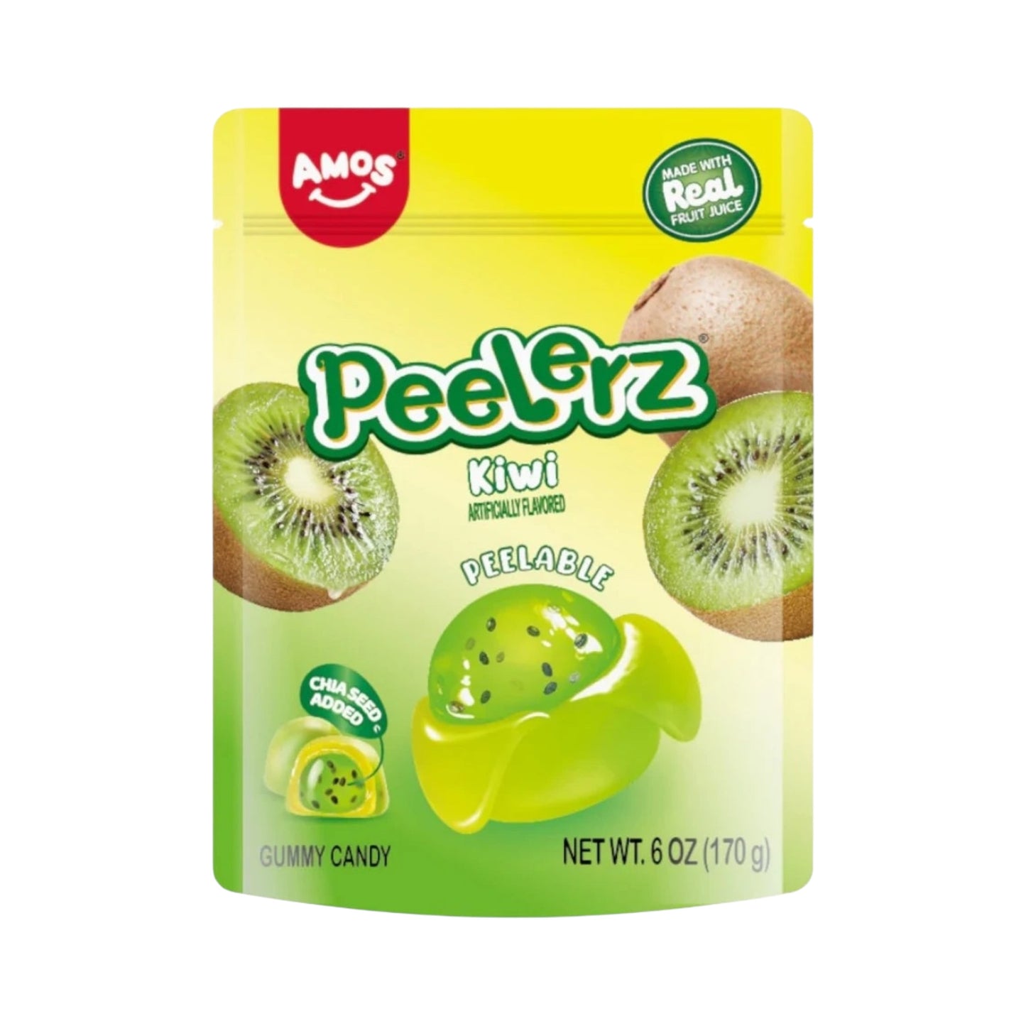 Amos Peelerz Gummy Kiwi - 6oz (170g)