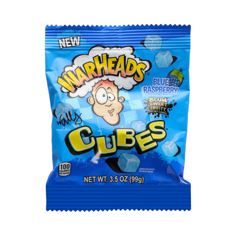 Warheads Blue Raspberry Cubes - 3.5oz (99g)