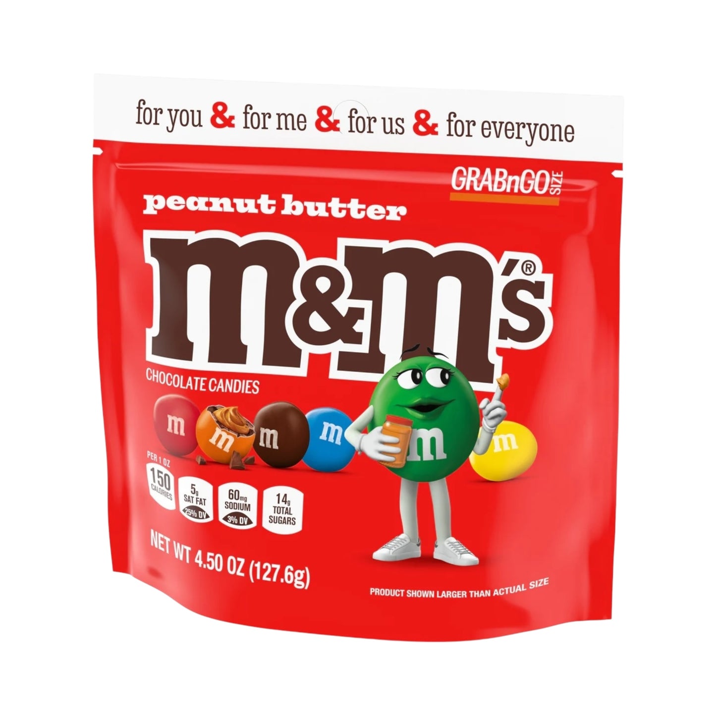 M&M’s Peanut Butter Stand Up Pouch - 4.5oz (127.6g)