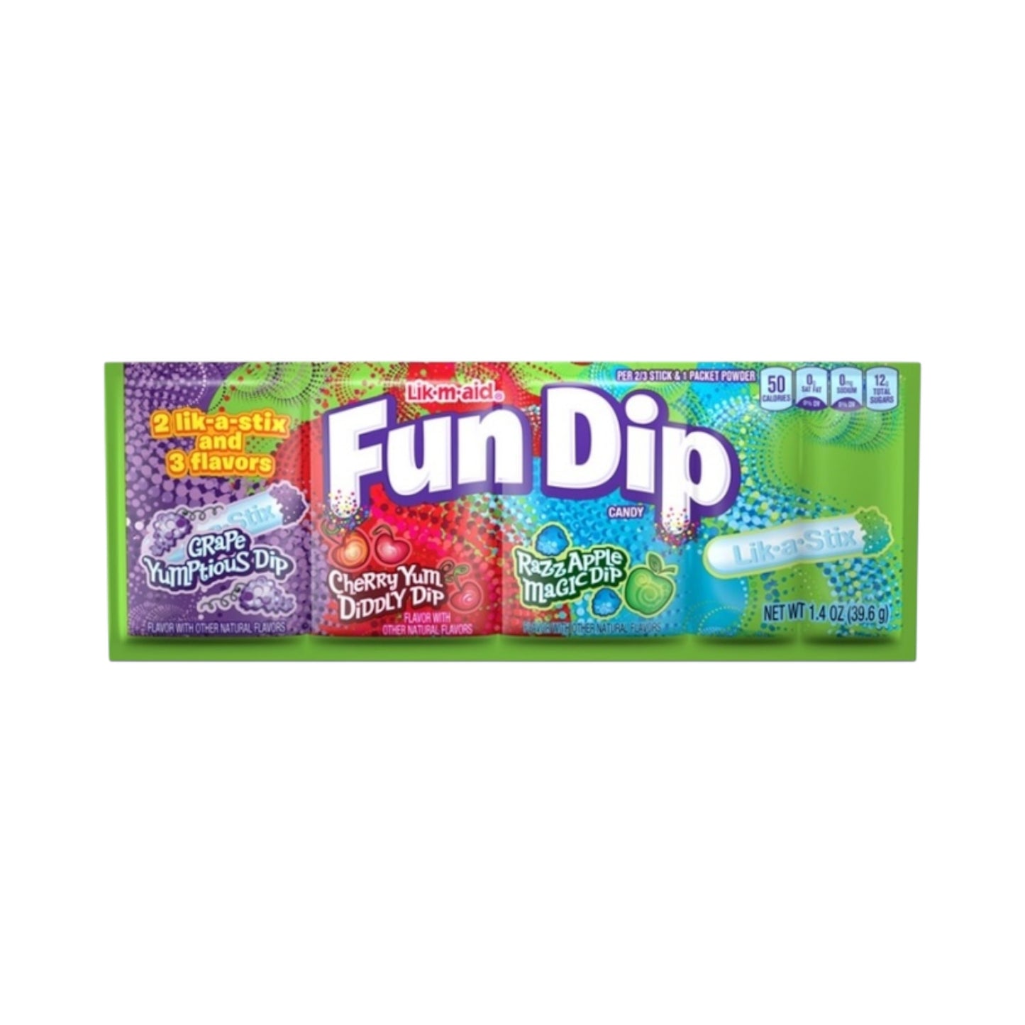 Fun Dip Lik-M-Aid 3 Flavour - 1.4oz (39.6g)
