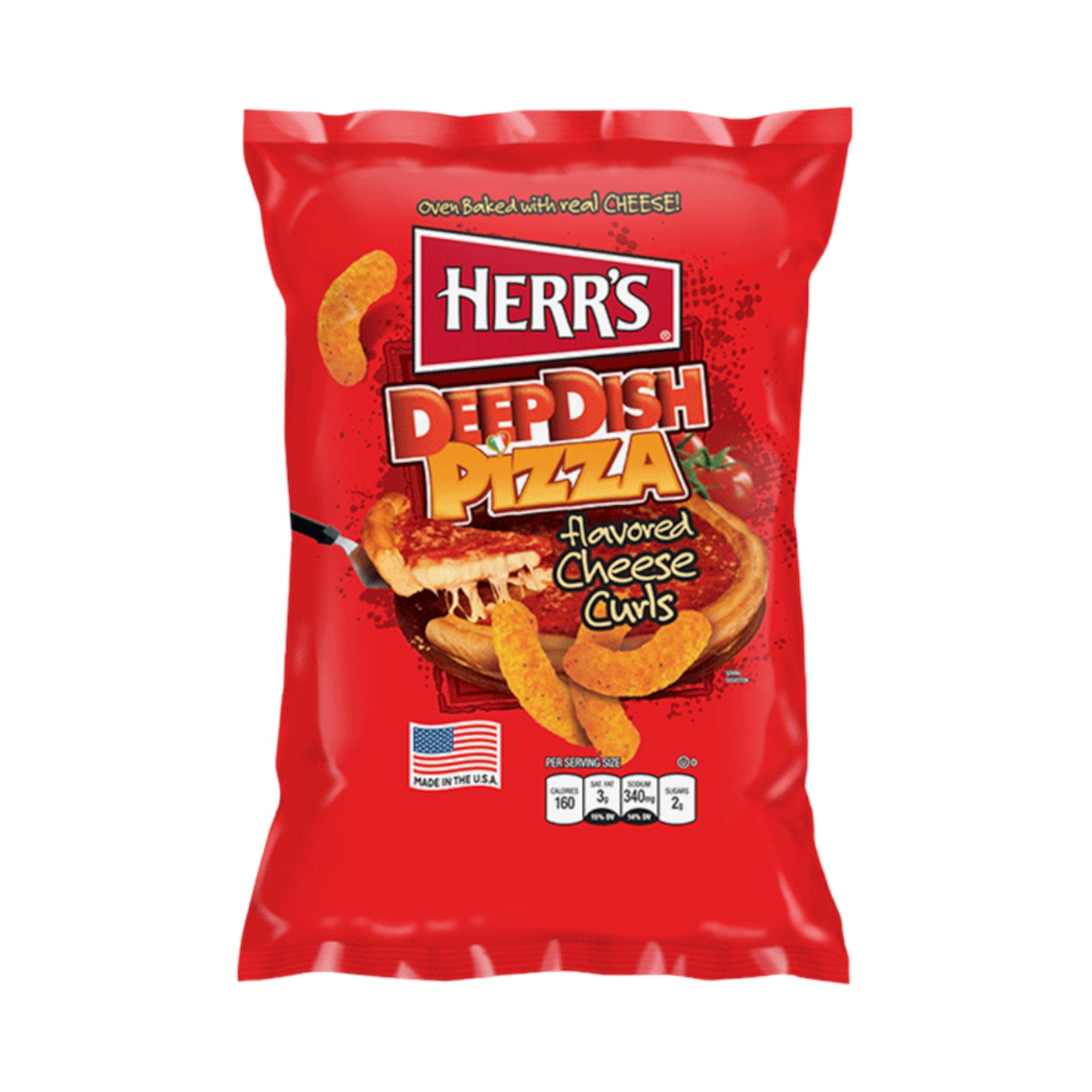 Herr's Deep Dish Pizza Cheese Curls - 6oz (170g)