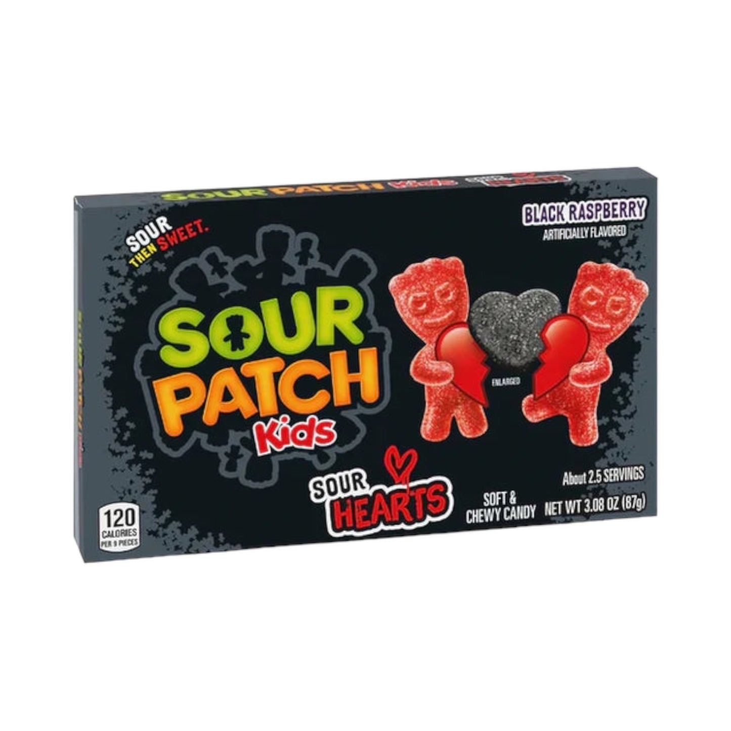 Sour Patch Kids Sour Hearts - 3.08oz (87g) - Theatre Box