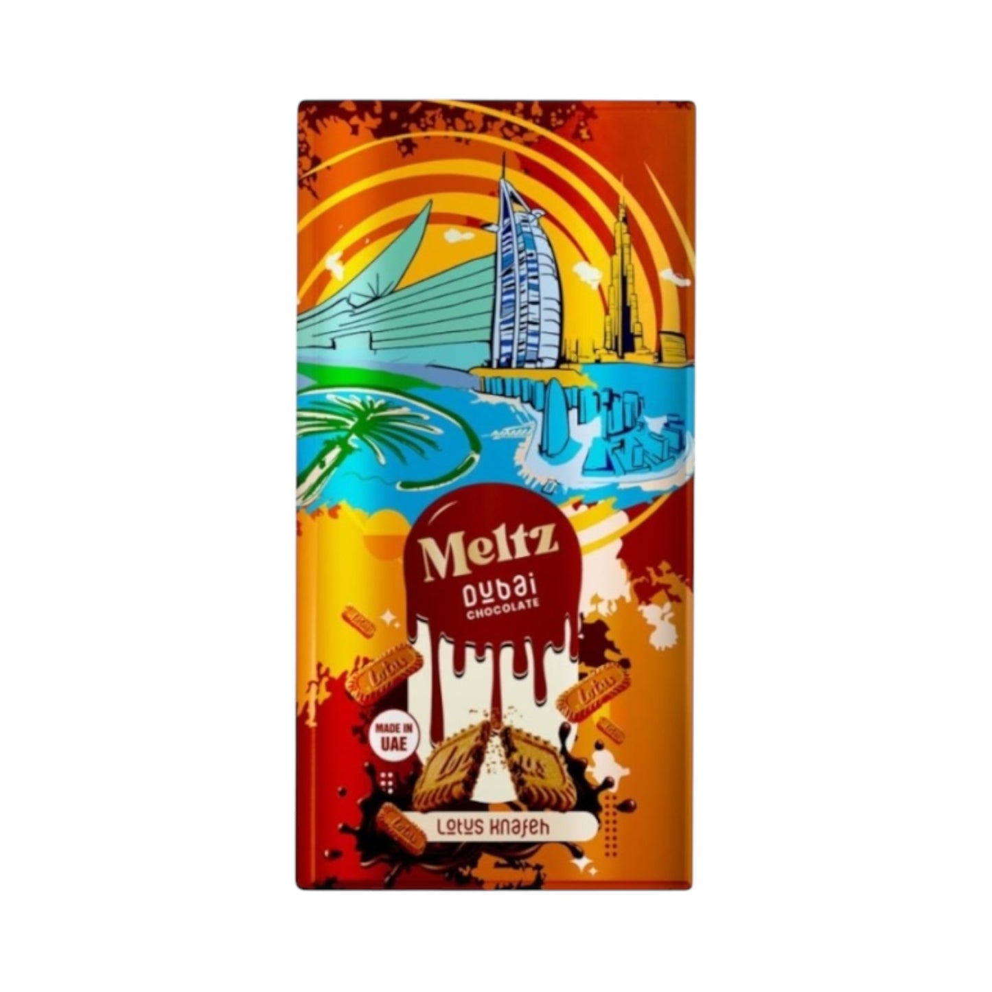 Meltz Dubai Lotus Biscoff Knafeh Chocolate - 192g (Dubai)