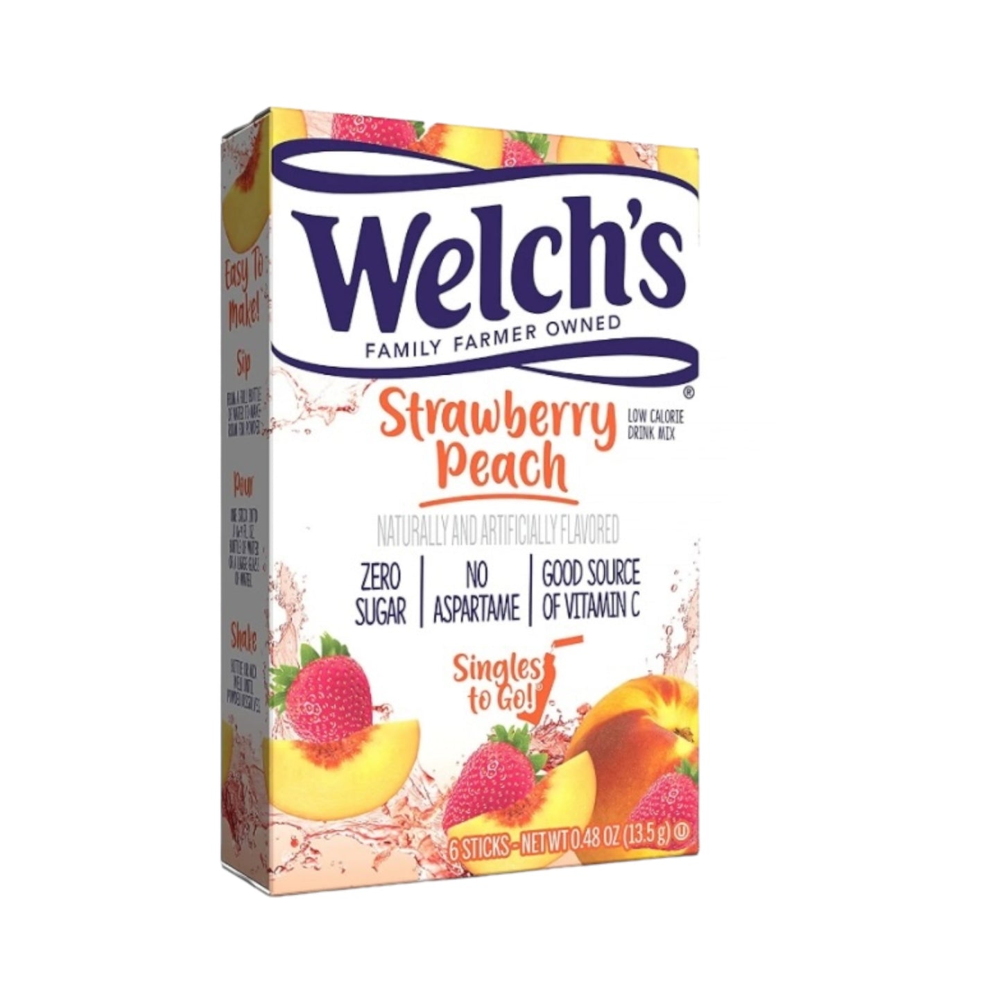 Welch's Singles To Go! Strawberry Peach - 0.45oz (28g)