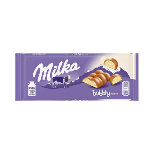 Milka BUBBLY Milk and White Bar - 95g