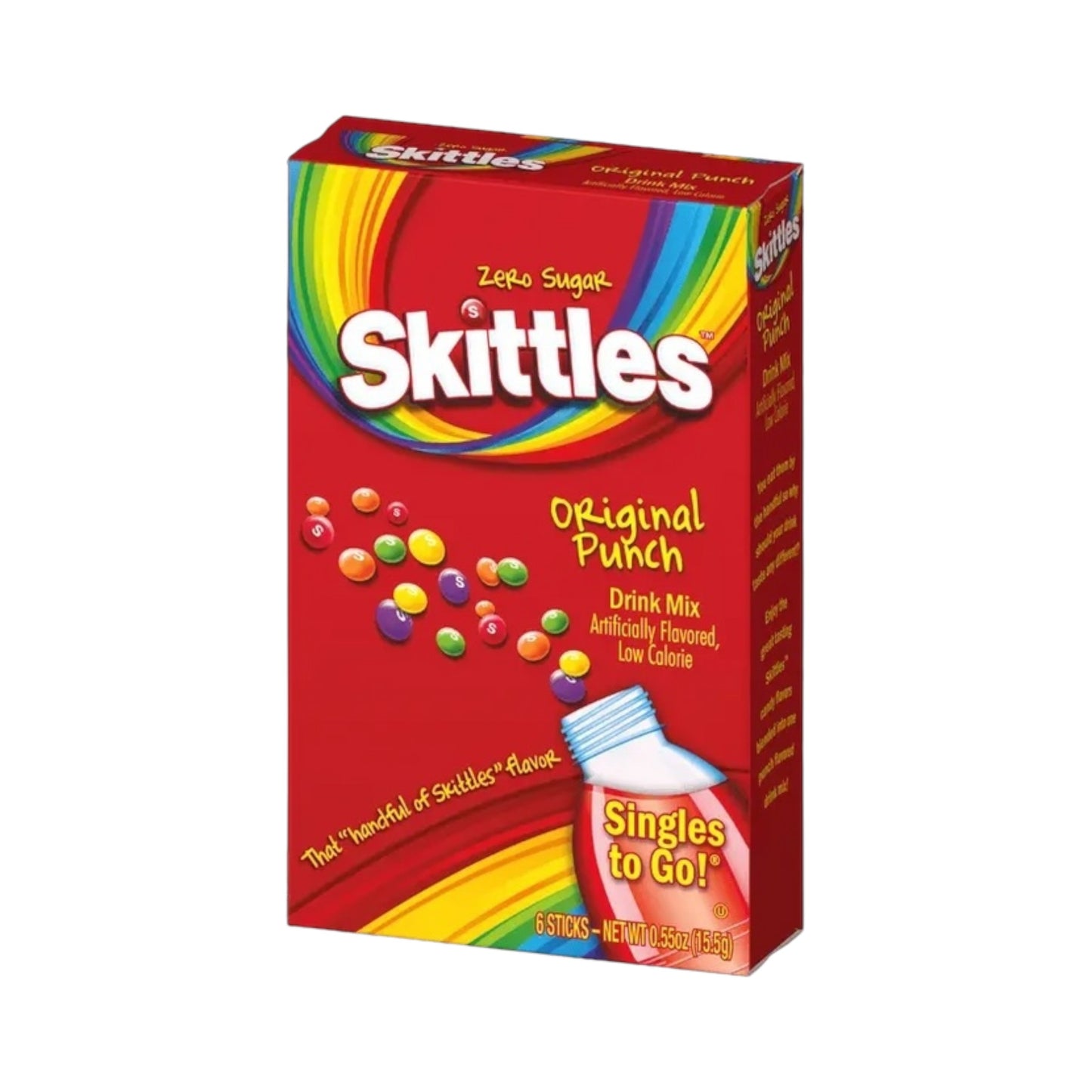 Skittles Singles To Go Drink Mix - Original Punch Zero Sugar - 0.54oz (15.2g)