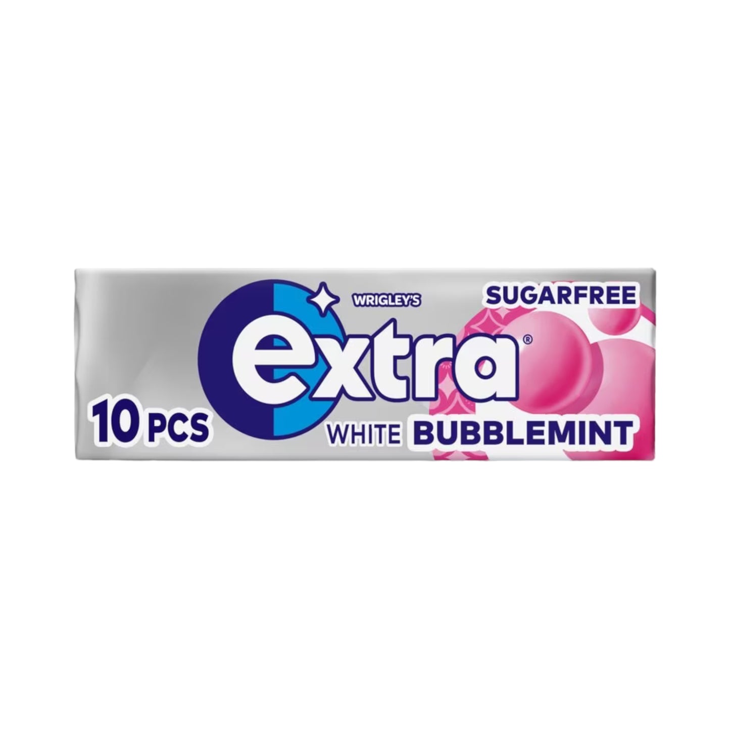 Wrigley's Extra White Bubblemint Sugarfree Chewing Gum - 10 Pieces