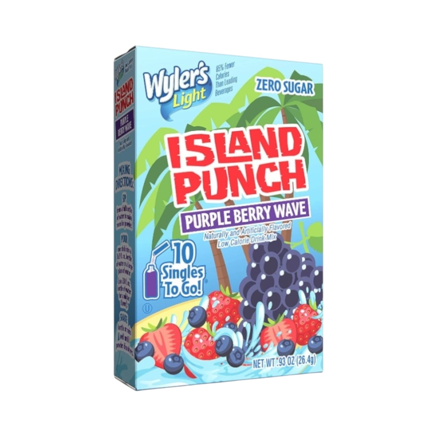 Wyler's Light Singles To Go Island Punch Purple Berry Wave 10-Pack - 0.91oz (25.8g)