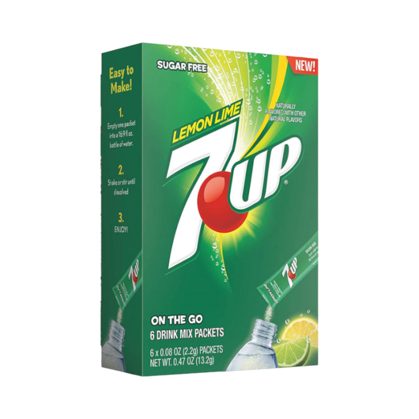 7up On To Go Lemon Lime Drink Mix - 6 Pack - 0.48oz (13.2g)
