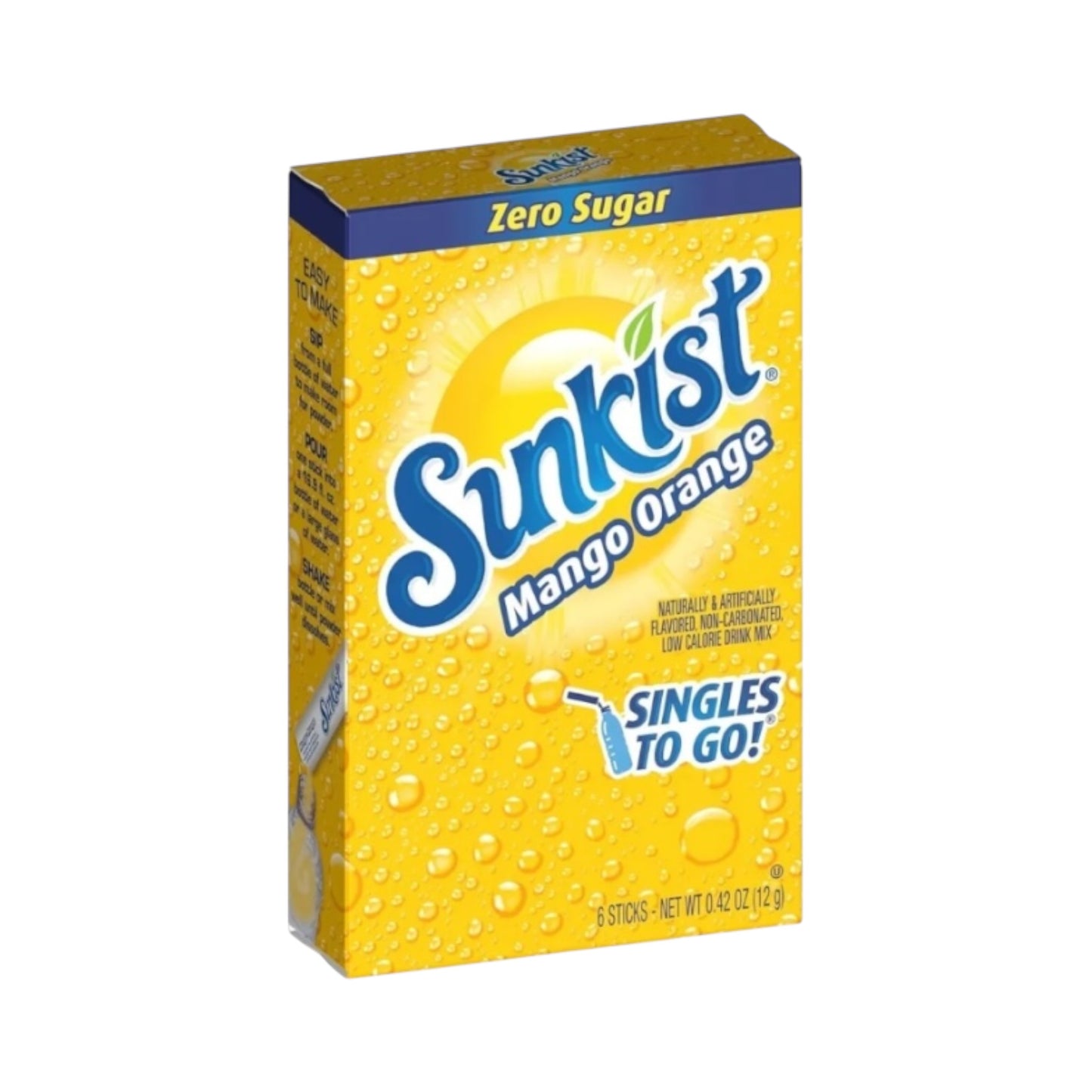 Sunkist Mango Orange Zero Sugar Singles to Go - 0.42oz (12g)