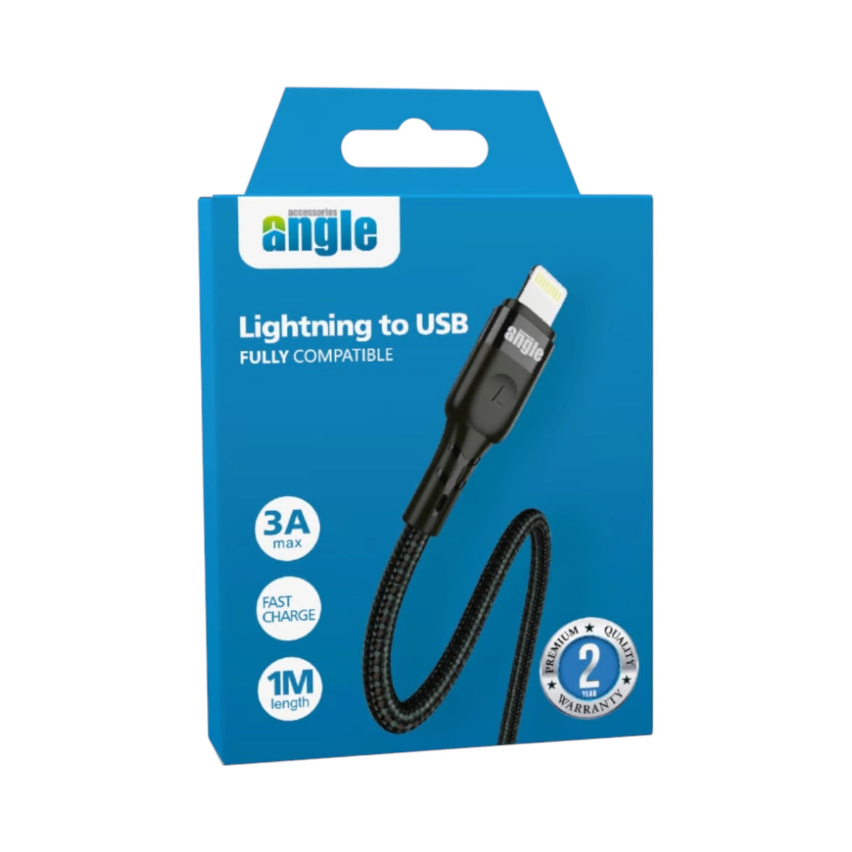 Angle Lighting To USB Braided 3A