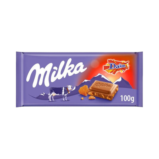 Milka Daim Milk Chocolate Bar  - 100g