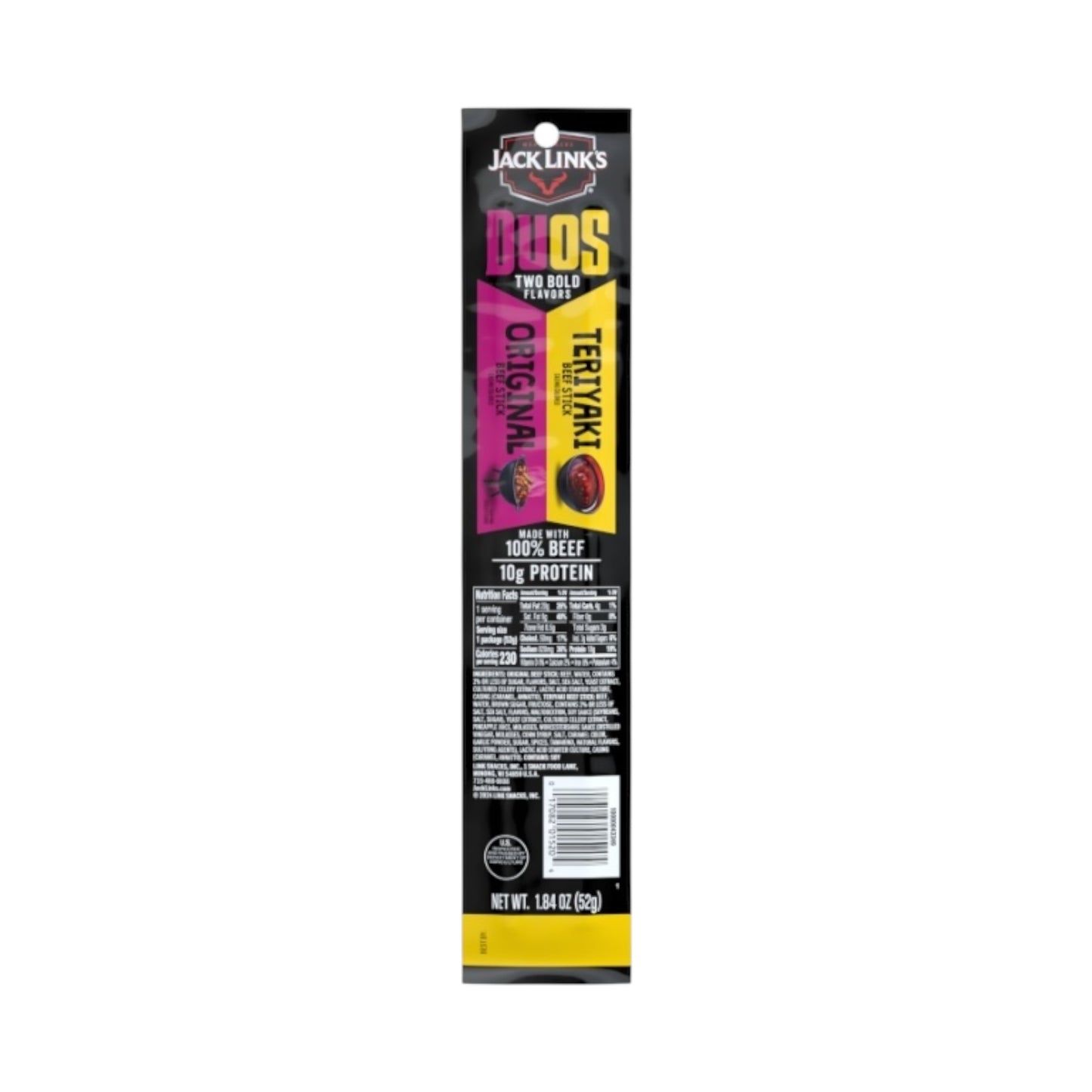 Jack Link's Duos Original+Teriyaki Beef Sticks - 1.84oz (52g)