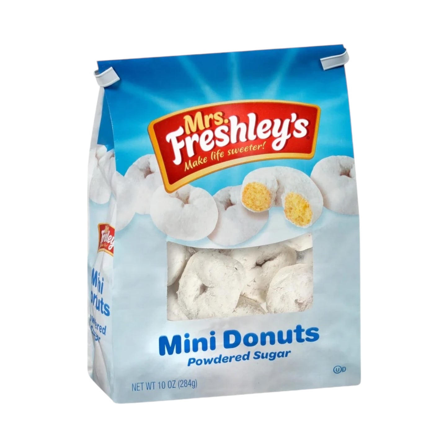 Mrs. Freshley's Powdered Sugar Mini Donut - 10oz (284g)