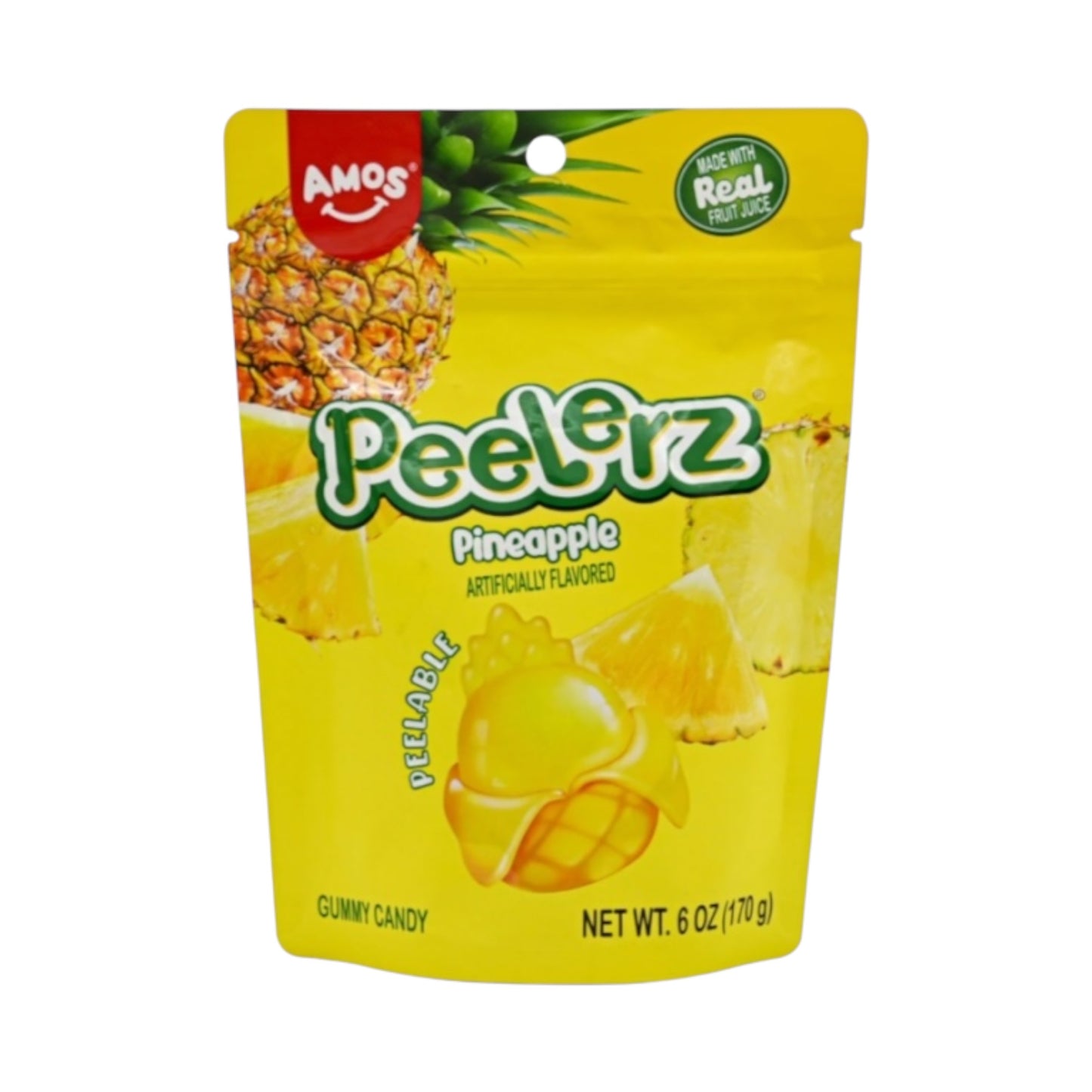Amos Peelerz Gummy Pineapple - 6oz (170g)