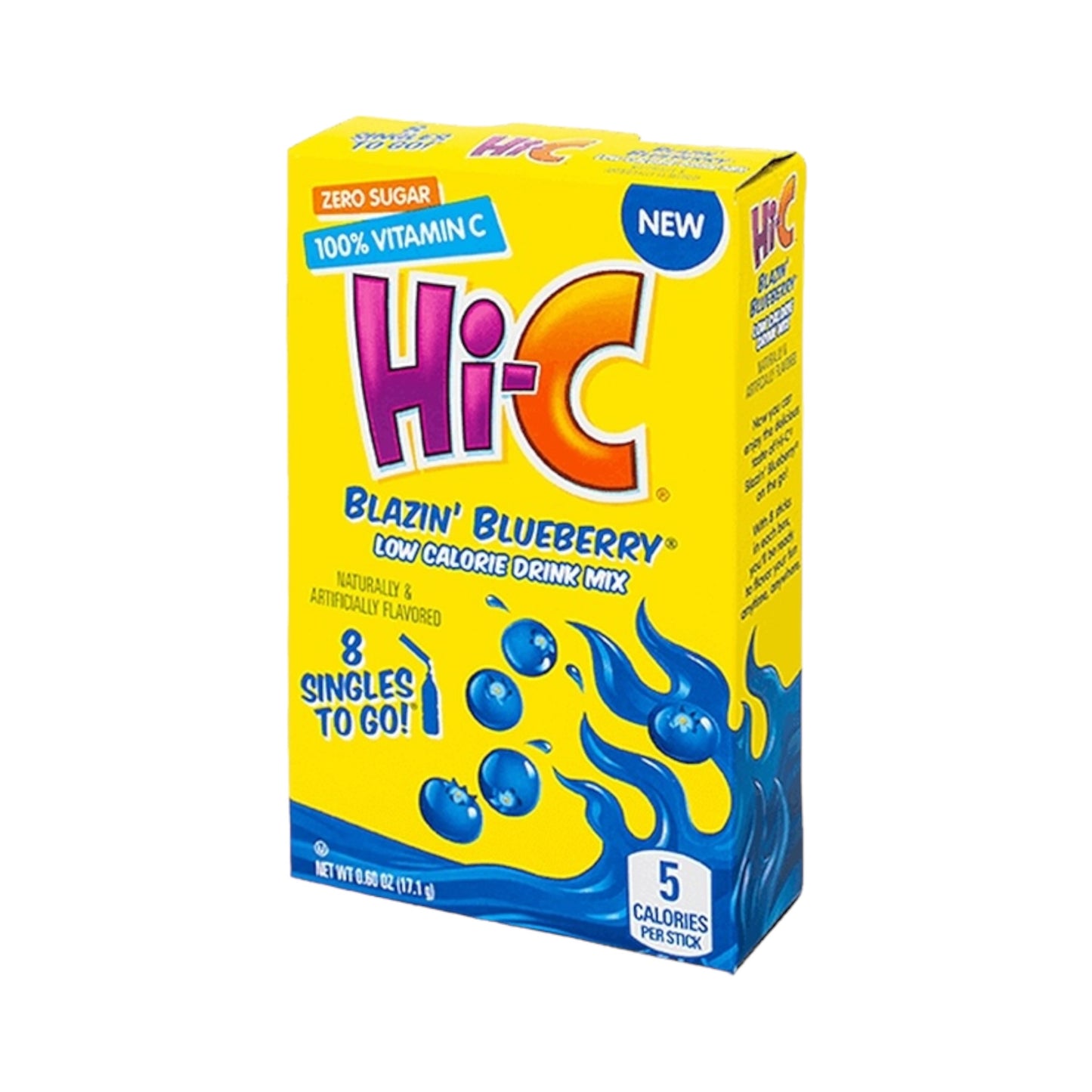 Hi-C Blazin’ Blueberry Singles To Go - 0.6oz (17.1g)