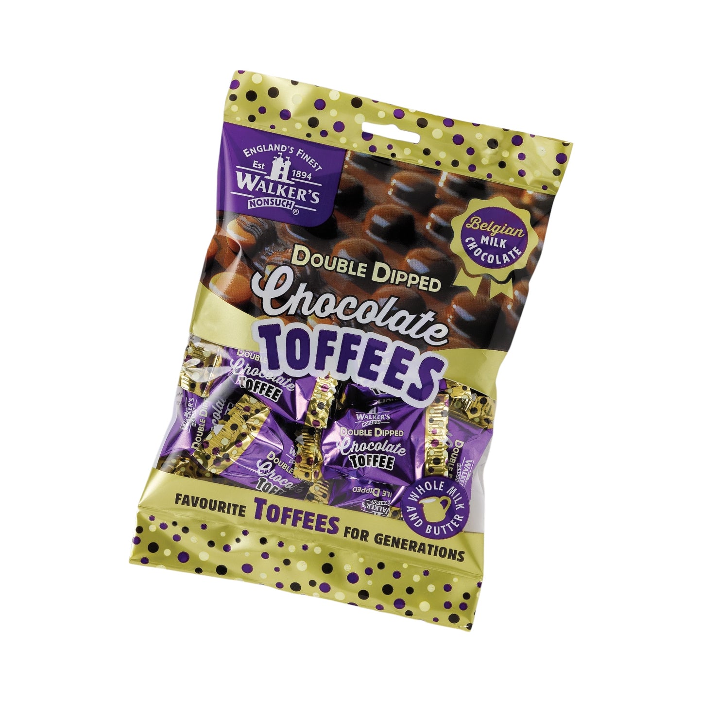 Walker's Nonsuch Double Dipped Chocolate Toffees - 135g