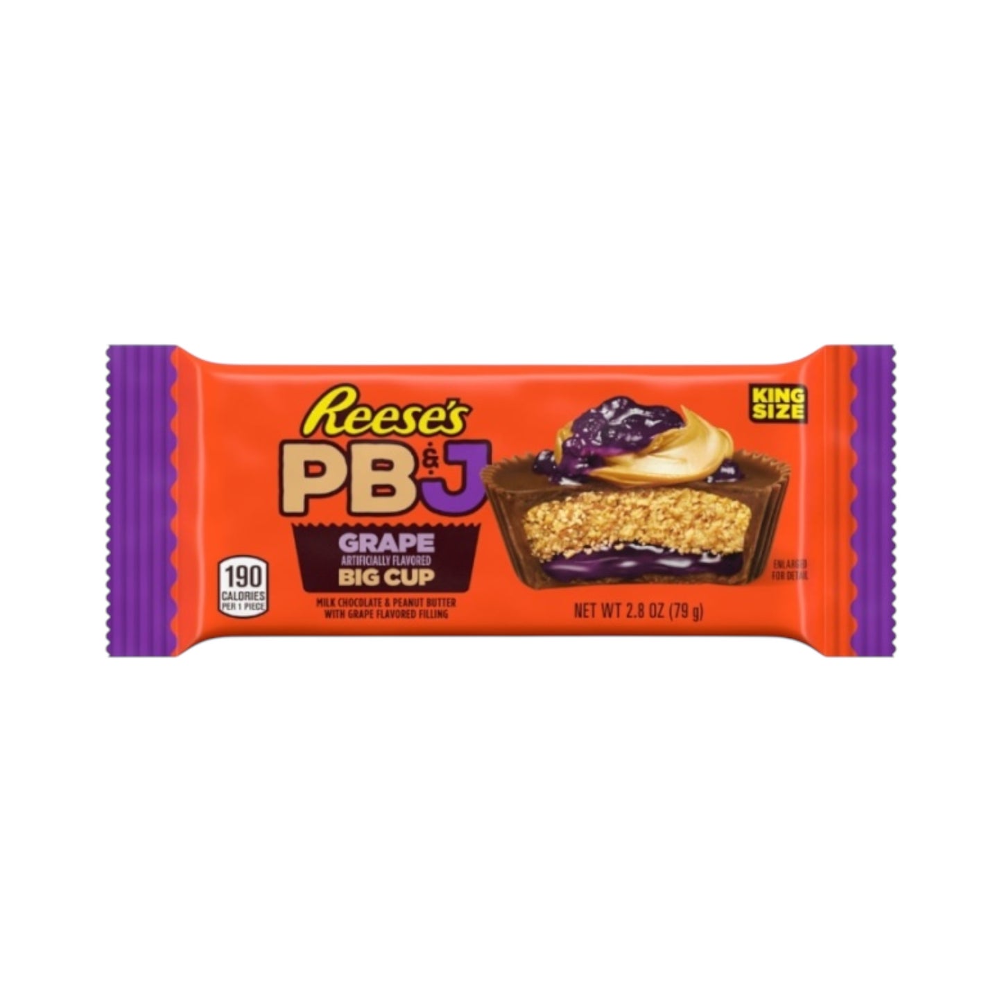 Reese's PB&J Grape Big Cup King Size - 2.8oz (79g)
