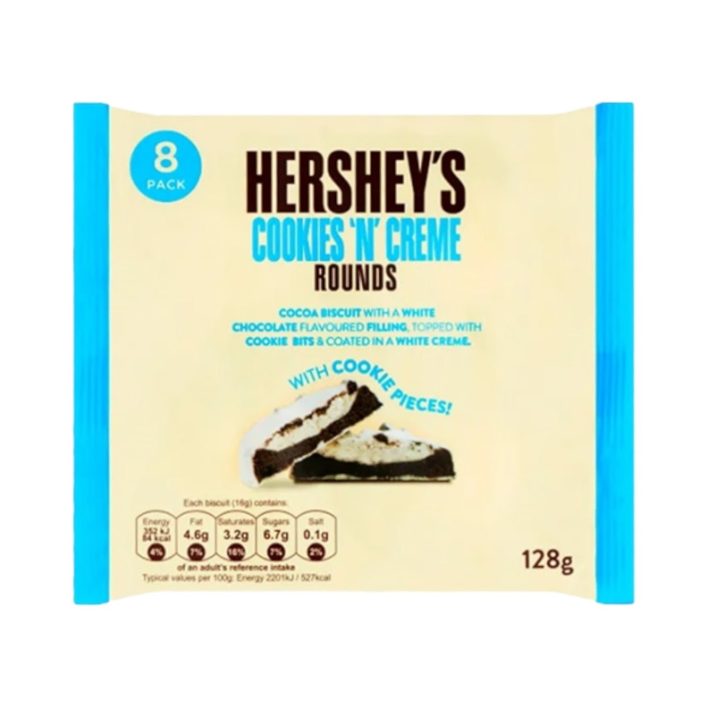 Hershey's Cookies 'N' Creme Rounds 8-Pack - 128g