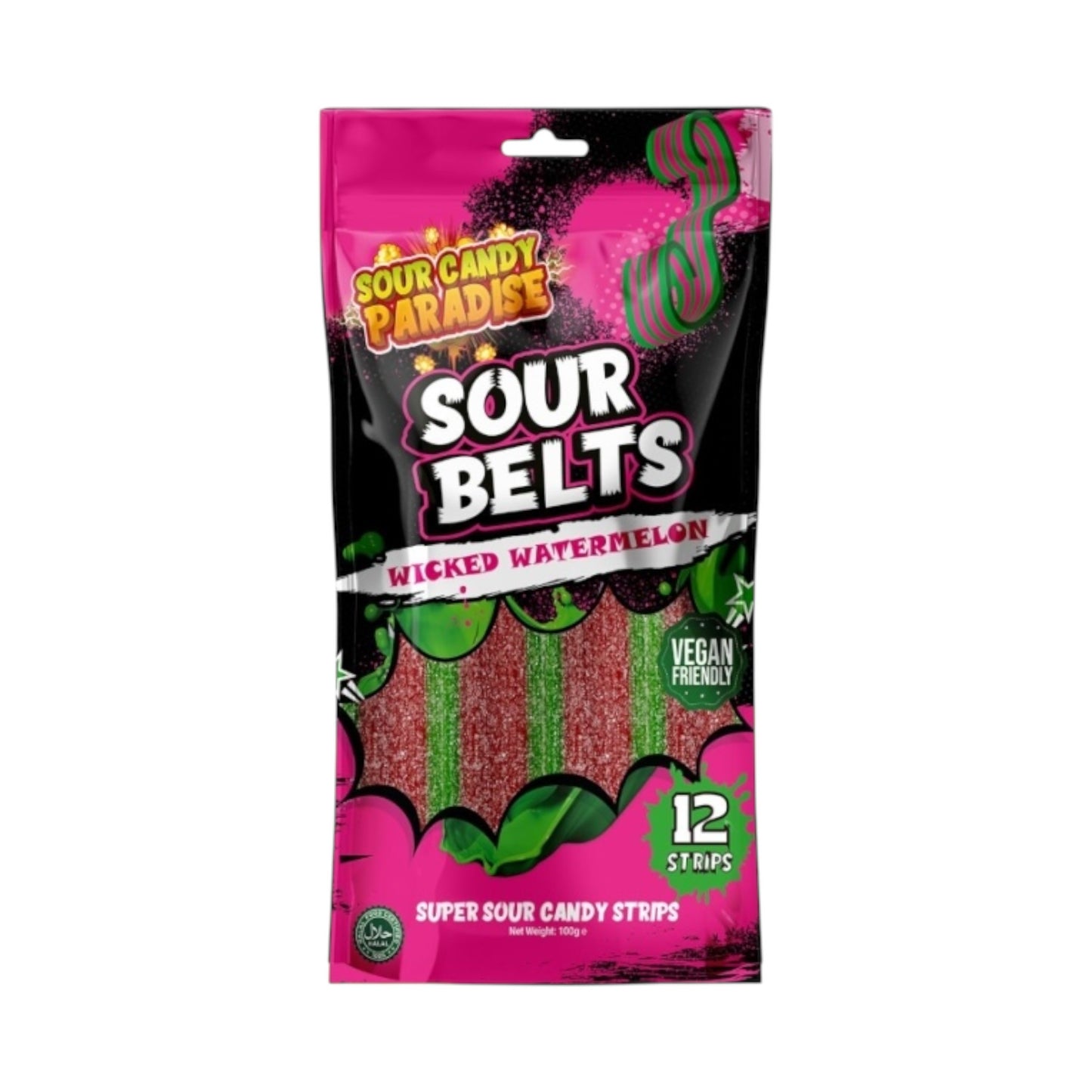 Sour Belts Wicked Watermelon - 100g