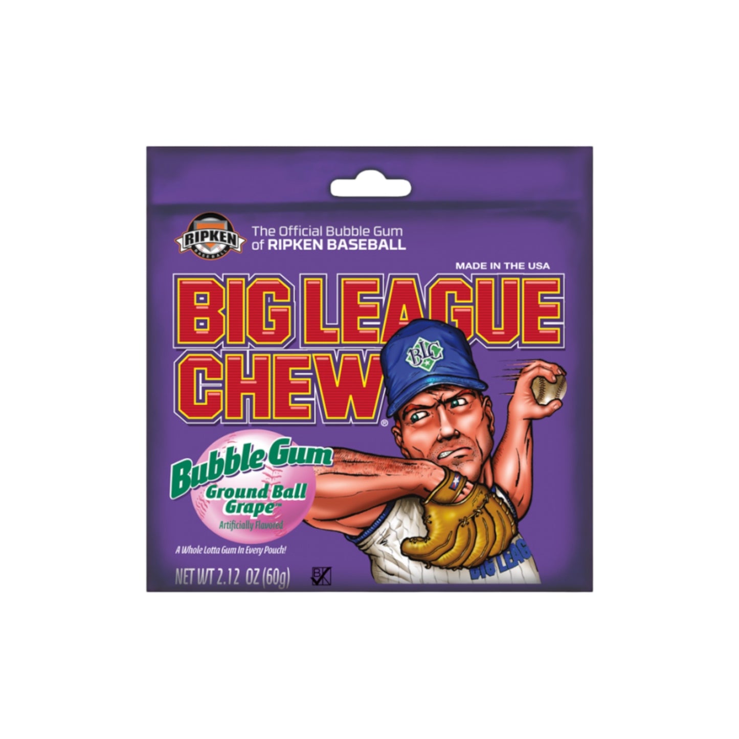 Big League Chew Ground Ball Grape Bubble Gum - 2.12oz (60g)