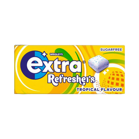 Extra Refreshers Tropical Flavour Sugarfree Chewing Gum Handy Box 7 Pieces - 15.6g