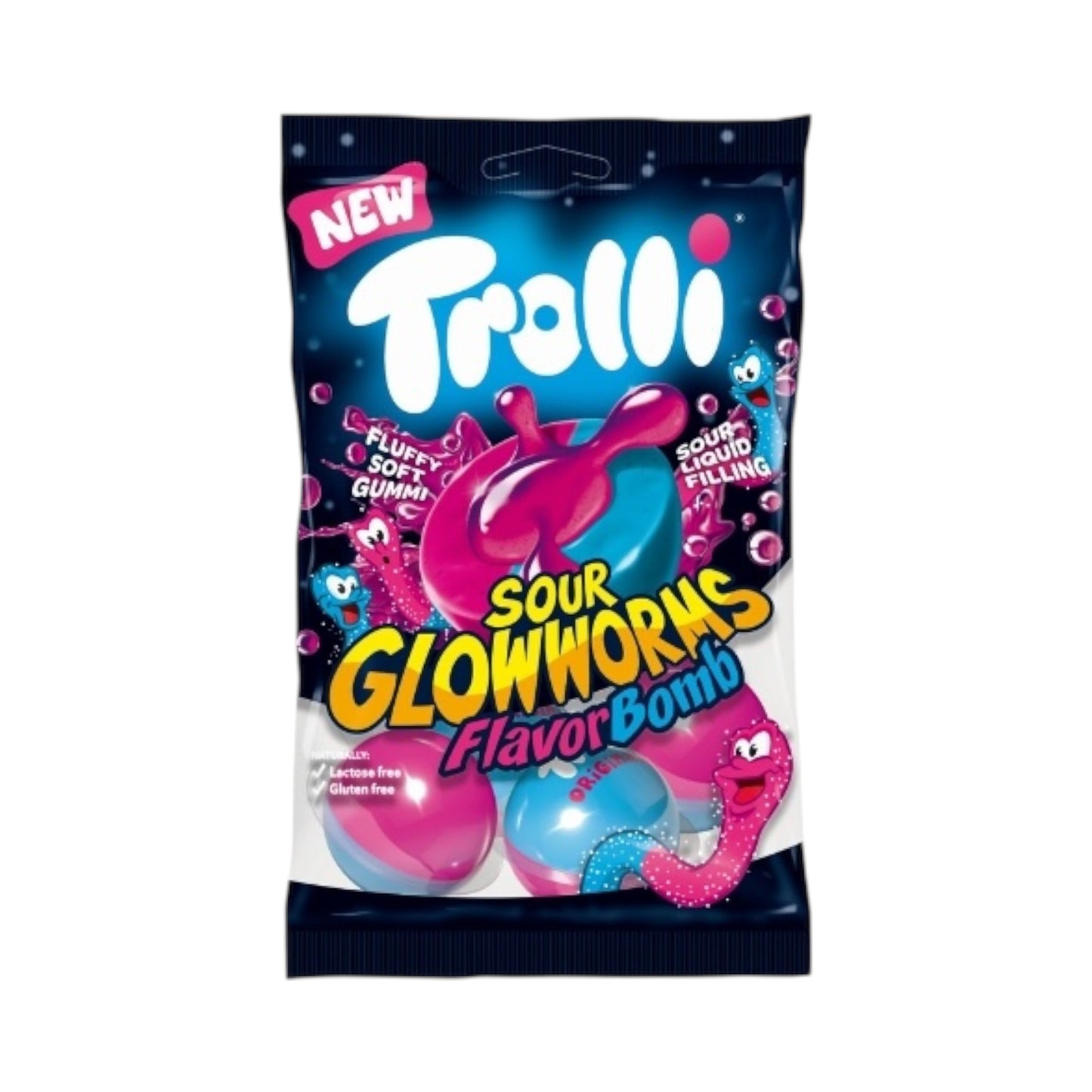 Trolli Flavor Bomb Sour Glowworms - 75g