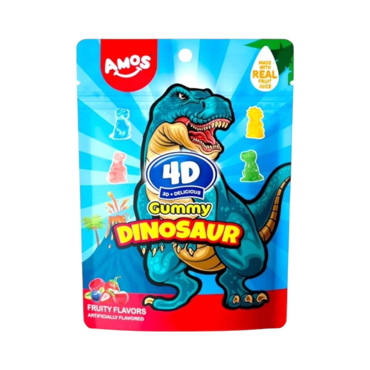 Amos 4D Gummy Dinosaurs - 7oz (198g)