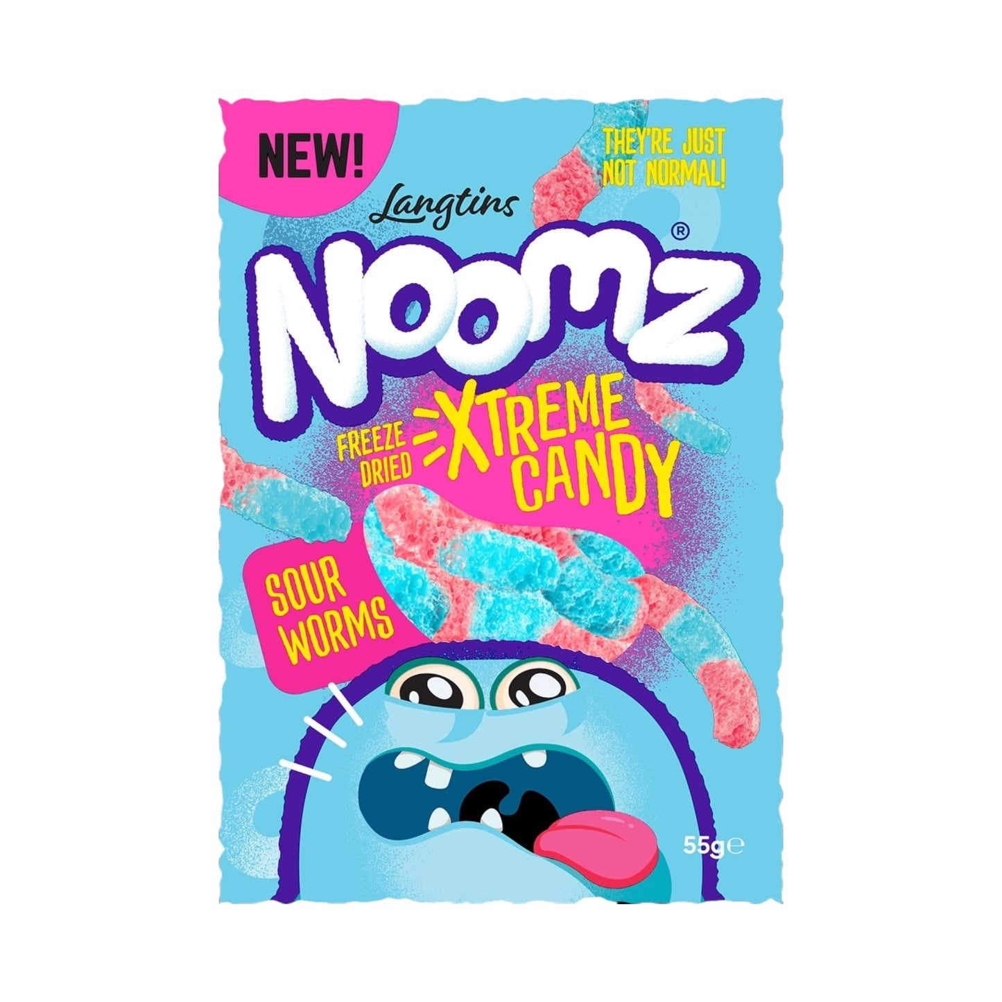 Noomz Freeze Dried Sour Worms - 110g