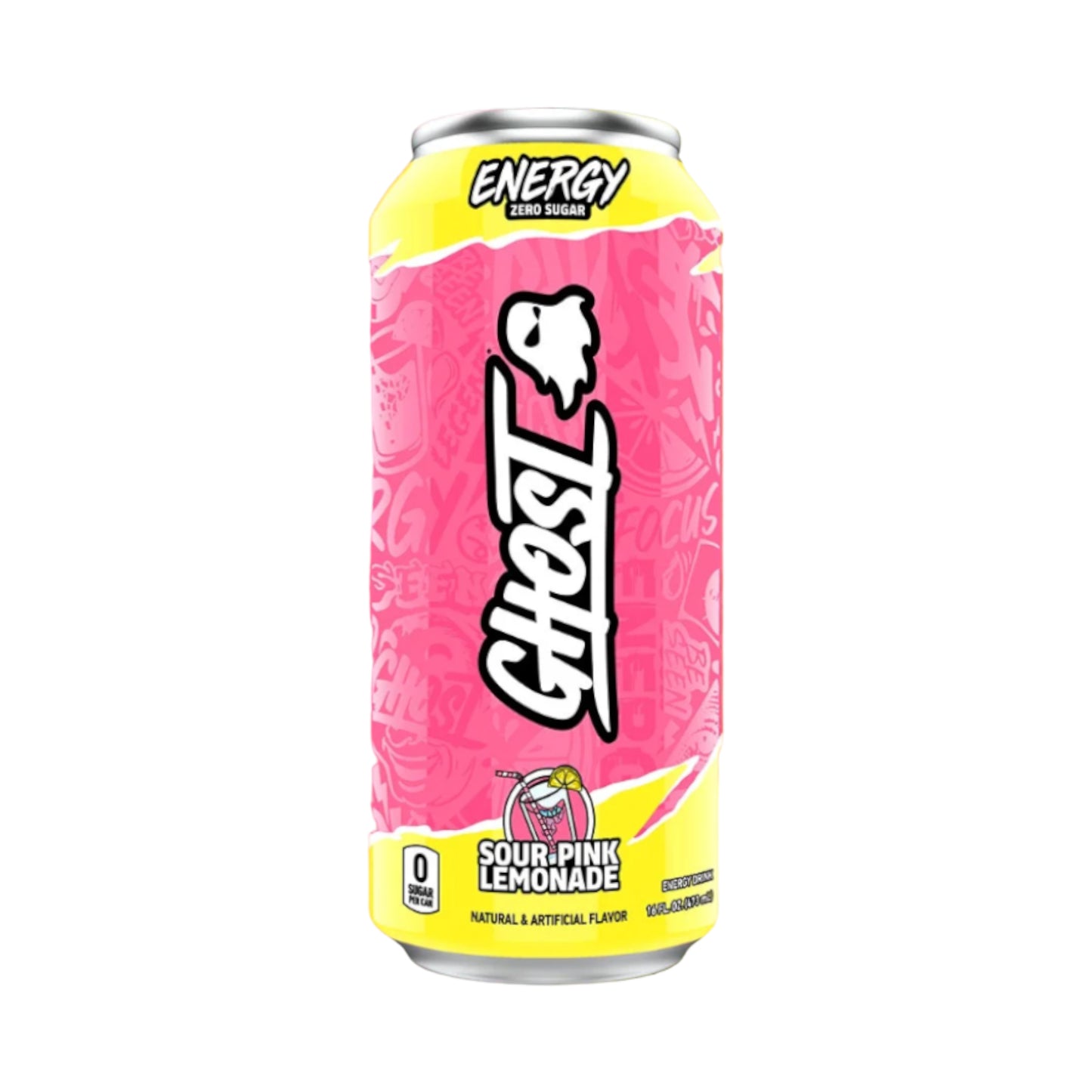 Ghost Zero Sugar Energy Drink Sour Pink Lemonade - 16fl.oz (473ml)