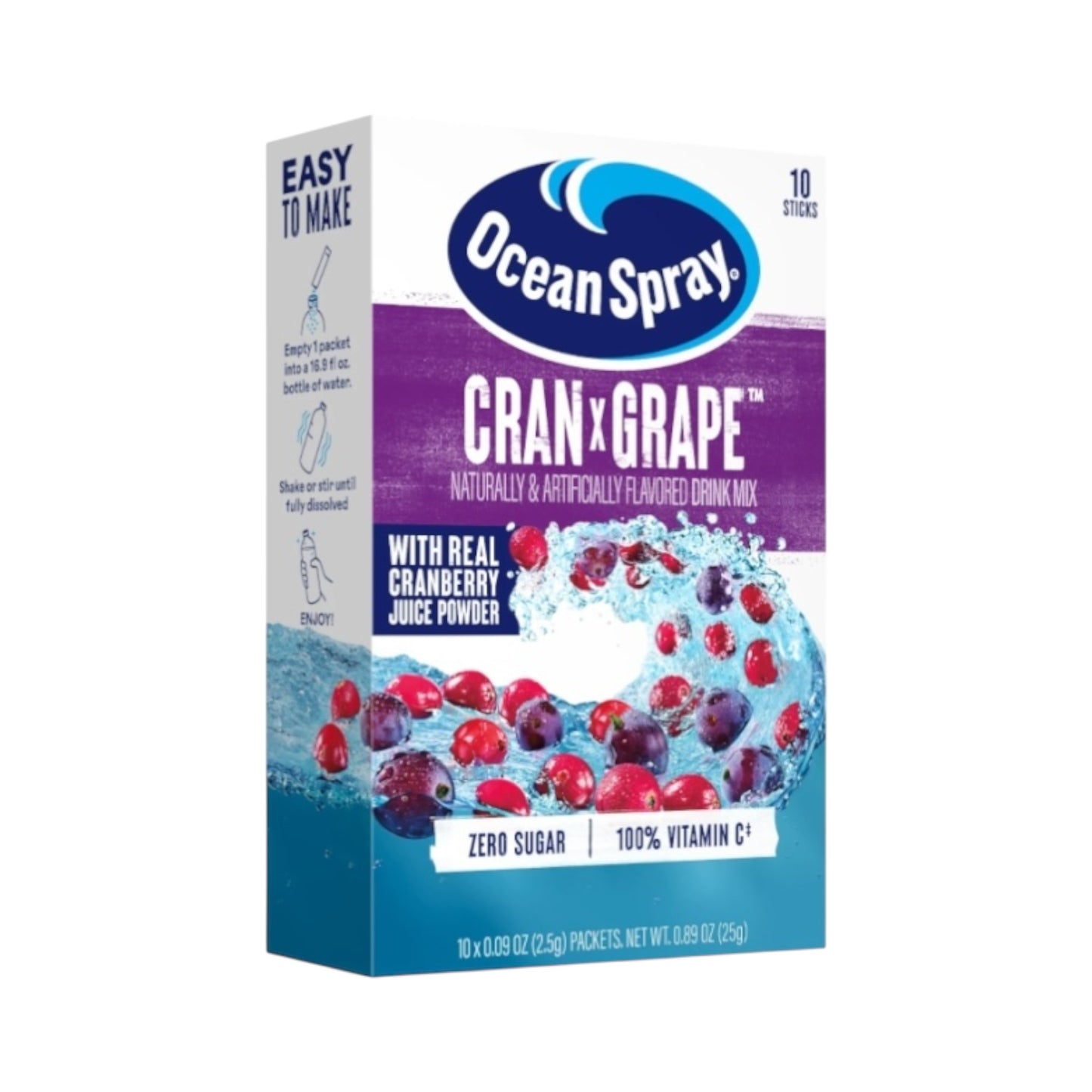 Ocean Spray Singles to Go Cran-Grape - 0.89oz (25g)