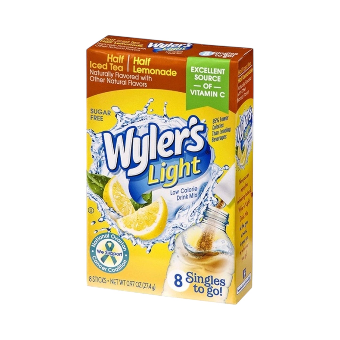 Wyler's Light Singles To Go Half Iced Tea Half Lemonade 8-Pack - 0.97oz (27.4g)