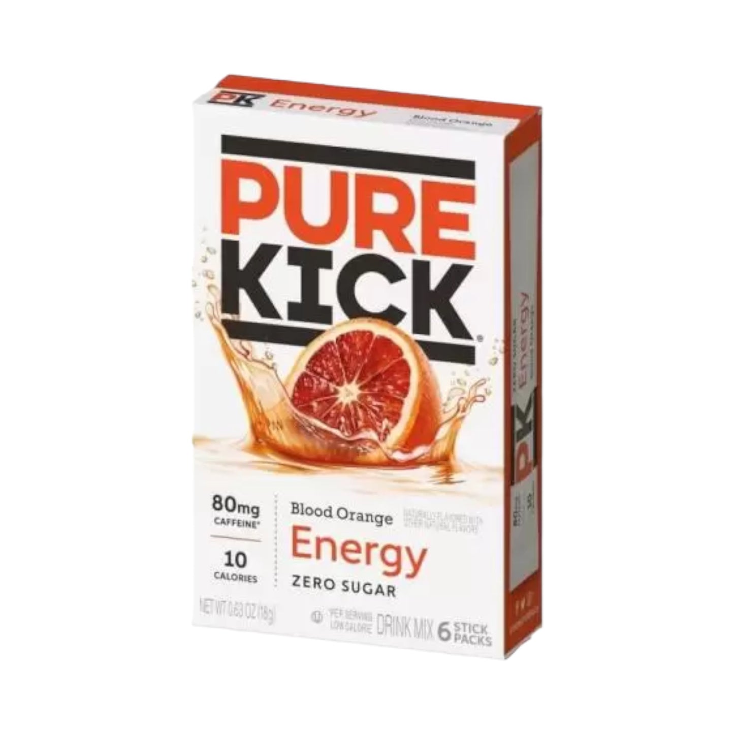 Pure Kick Energy Drink Mix 6 Pack - Blood Orange - 0.63oz (18g