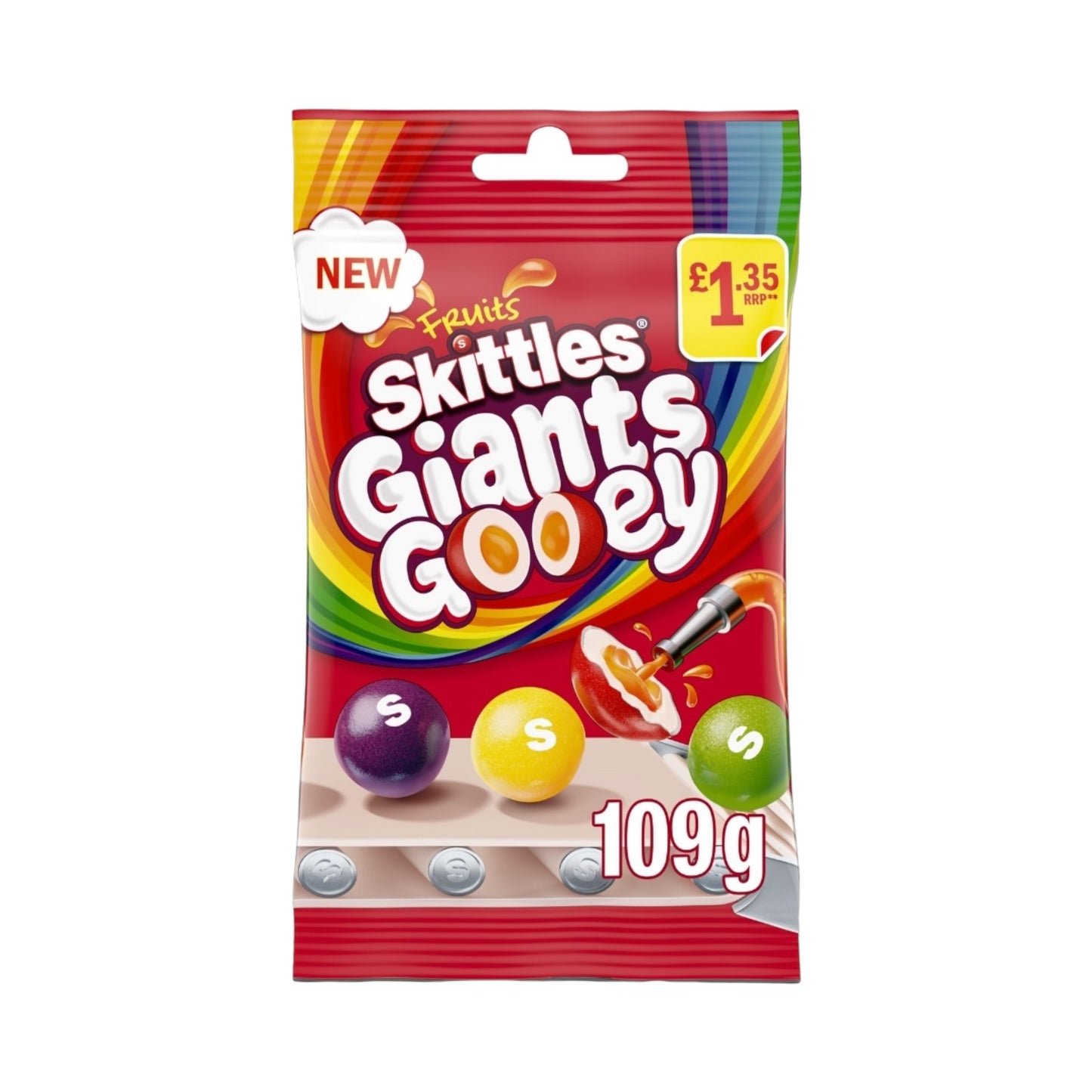 Skittles Giants Gooey Original Fruits - 109g (PMP £1.35)