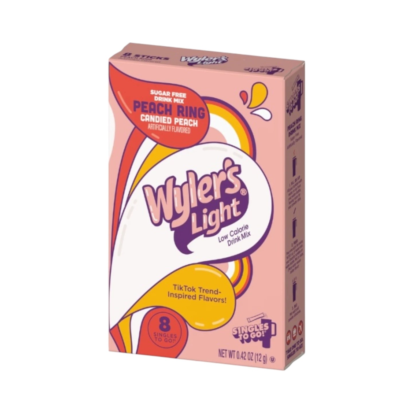 Wyler's Light Singles To Go Watertok Peach Ring - 0.42oz (12g)