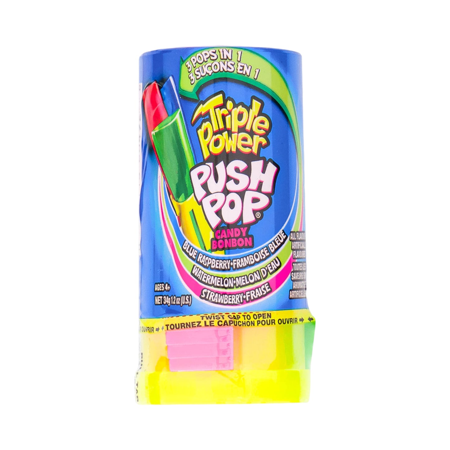 Bazooka Triple Power Push Pop - 1.2oz (34g)