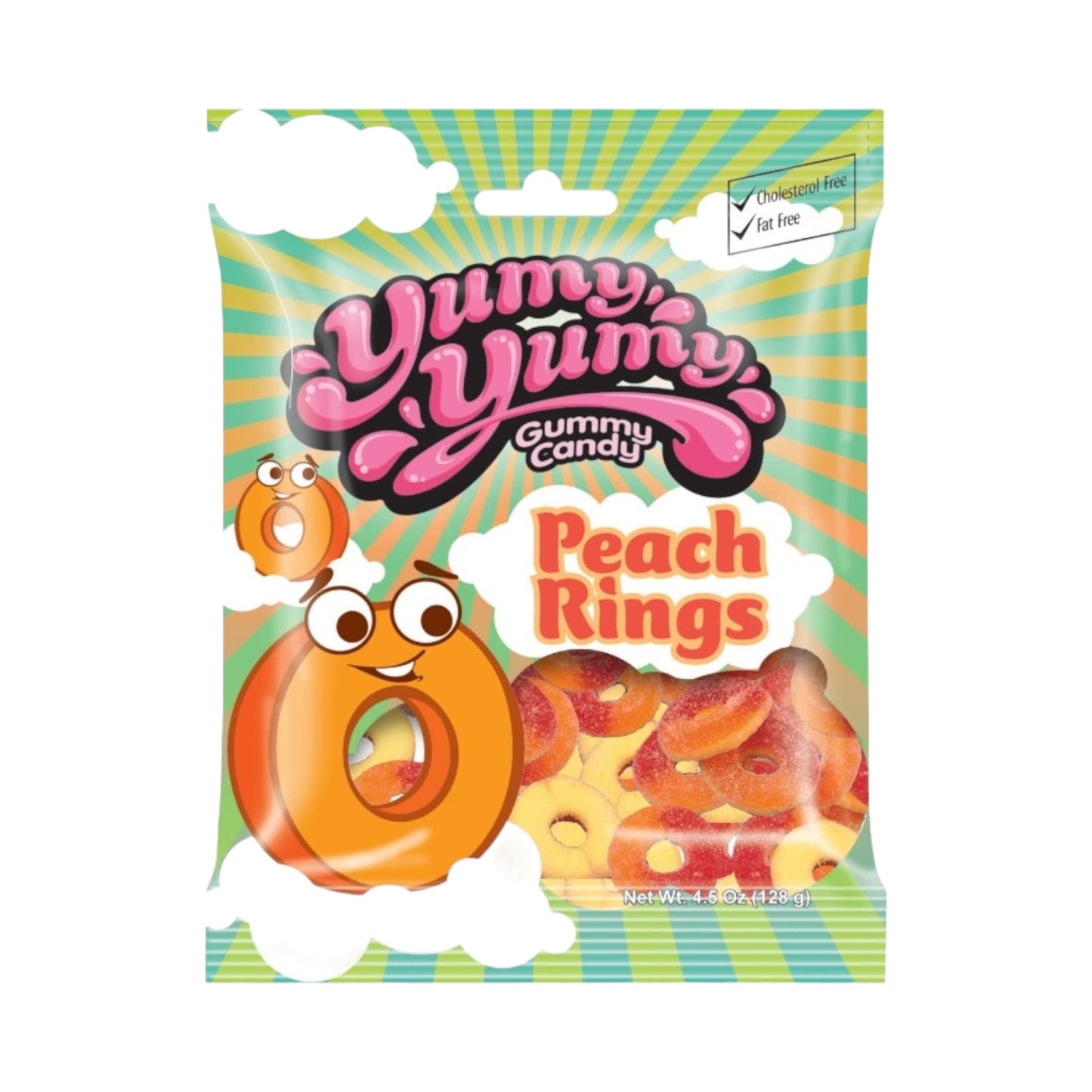 Yumy Yumy Peach Rings - 4.5oz (128g)