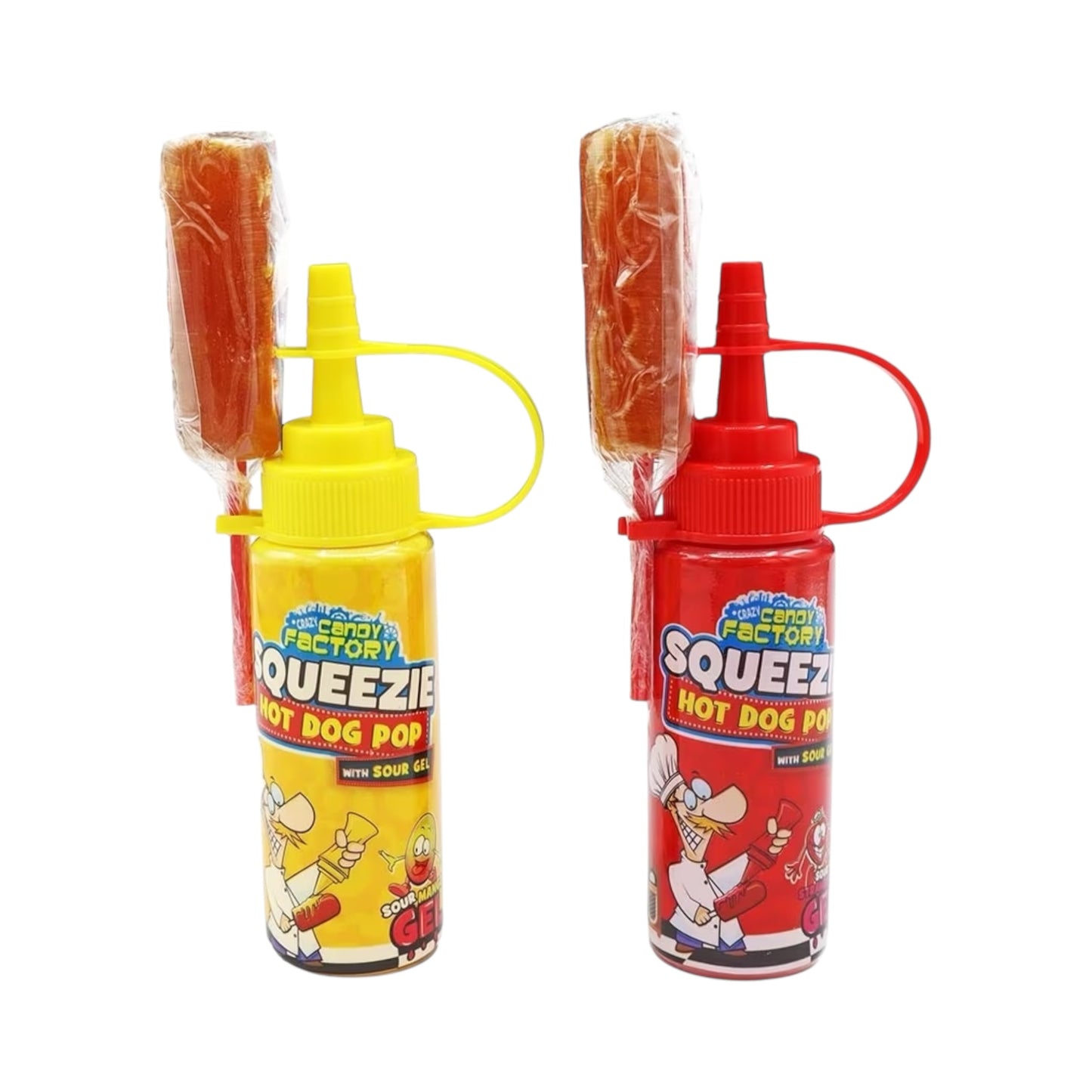 Crazy Candy Factory Squeezie Hot Dog Pop - 80g