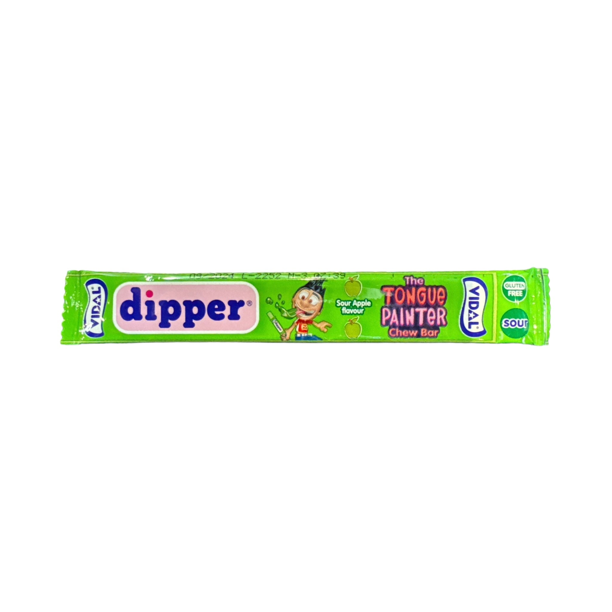 Vidal Dipper The Tongue Painter Sour Apple Chew Bar 105g Usa Bites