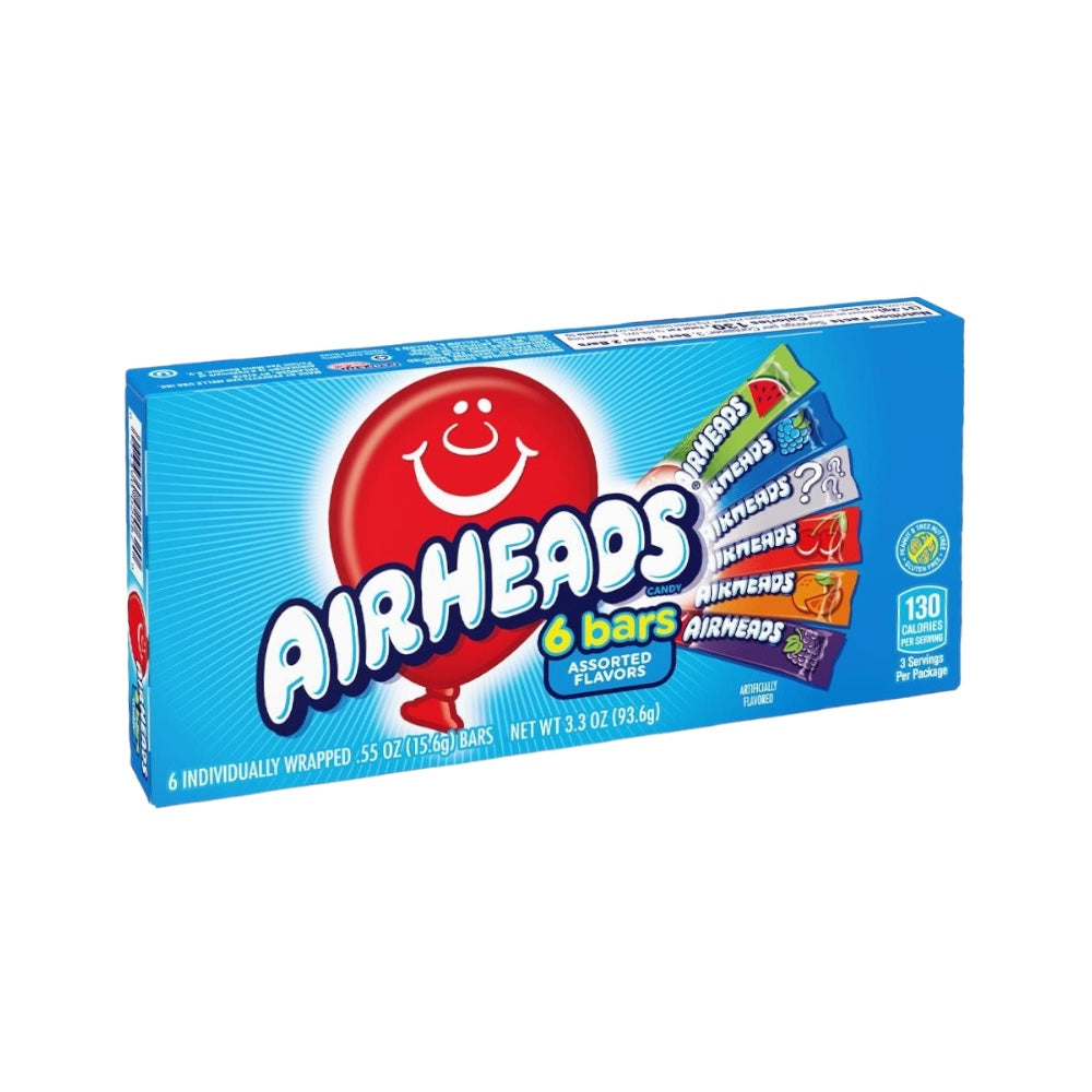 Airheads 6 Bar - 3.3oz (93.6g) - Theatre Box