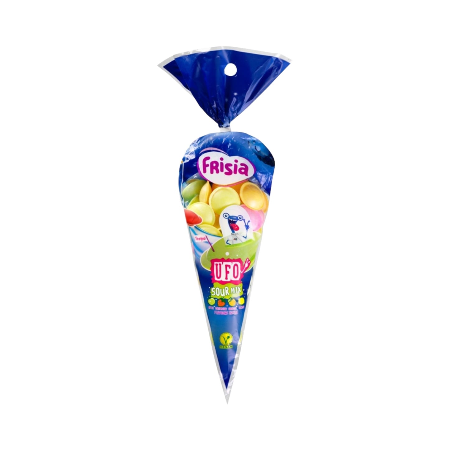 Frisia Sour Fruit Flavoured Flying Saucers Cone Bag - 45g