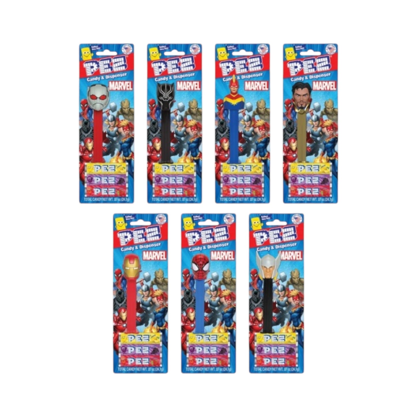 Pez Marvel Avengers Blister Pack - 0.87oz (24.7g)