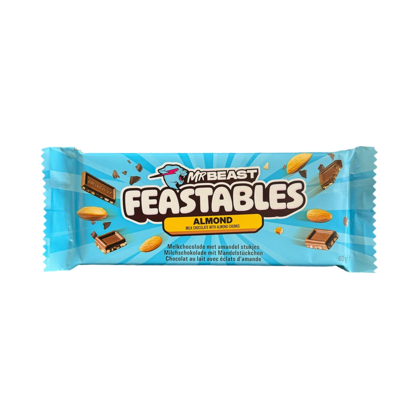 Feastables MrBeast Bar Milk Chocolate with Almond - 60g (UK)