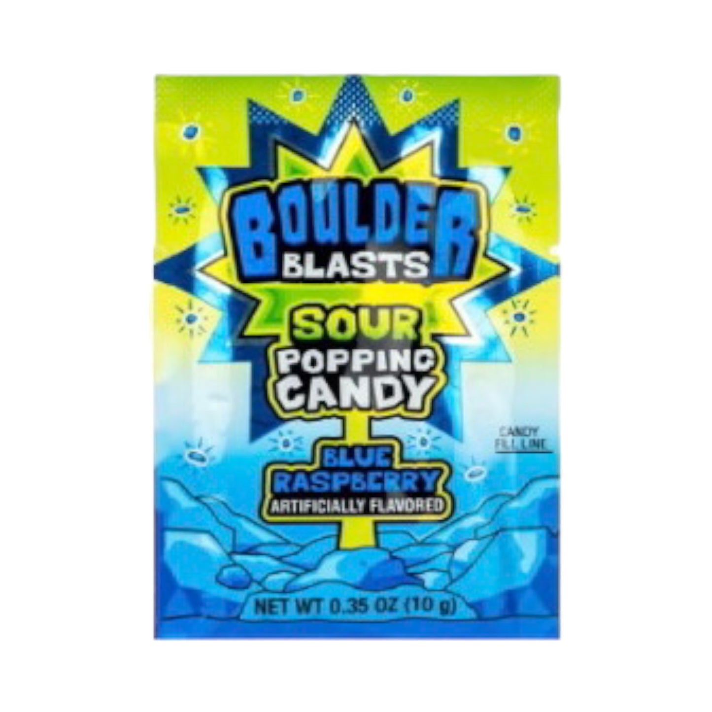 KoKo's Boulder Blast Sour Blue Raspberry Popping Candy - 10g