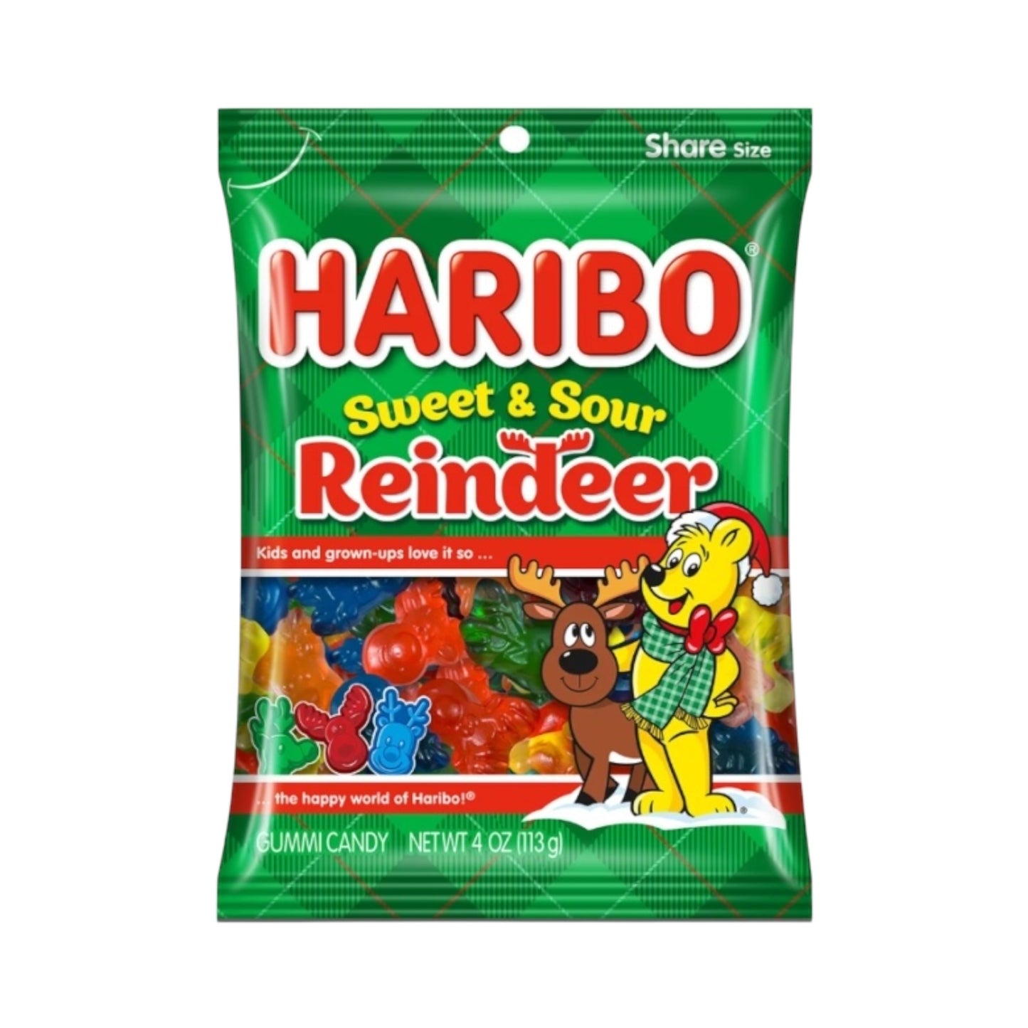 Haribo Sweet & Sour Reindeer - 4oz (113g)